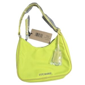 STEVE MADDEN BPaula nylon women's small shoulder bag purse vibrant yellow